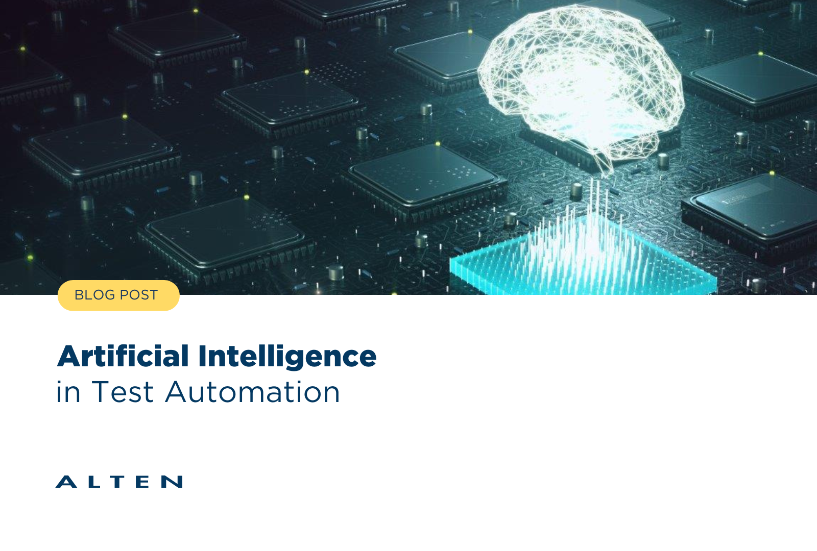 Artificial Intelligence in Test Automation - Alten Netherlands